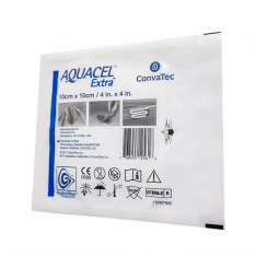 Аквасель с серебром Экстра Гидрофайбер (Aquacel Ag Extra) повязка 10х10см №1