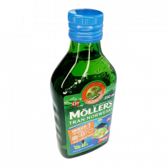 Рыбий жир Меллер Moller omega 3 (Mollers) раствор с фруктовым вкусом Европа 250мл